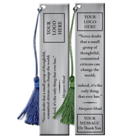 Custom Pewter Bookmark With Quote"Change The World"
